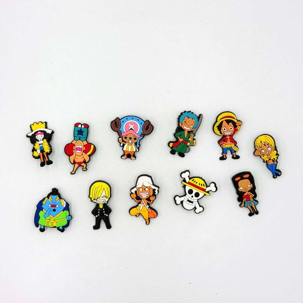 One Piece Anime Shoe Charms Lot of 11 Unbranded for Crocs Style Clogs